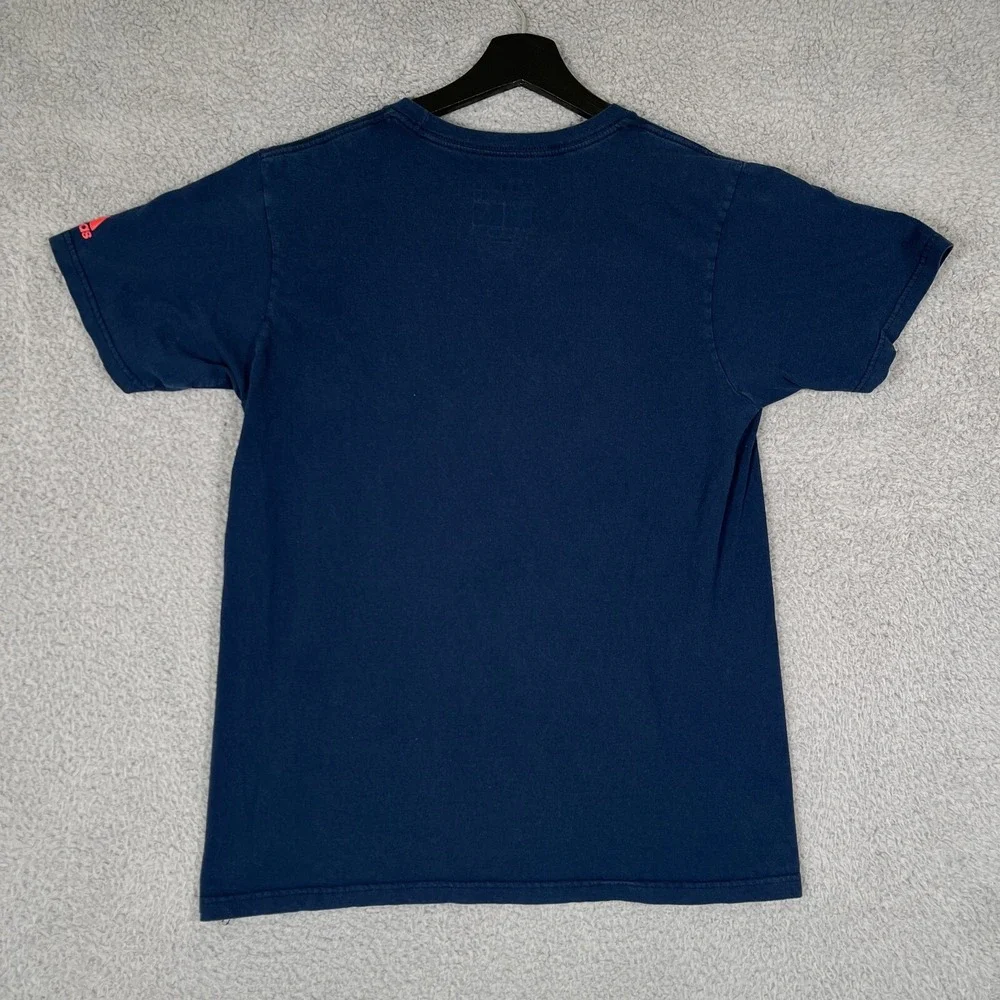 Adidas Shirt Mens Medium Blue Red Flag Stars The Go To Tee Short Sleeve Crew